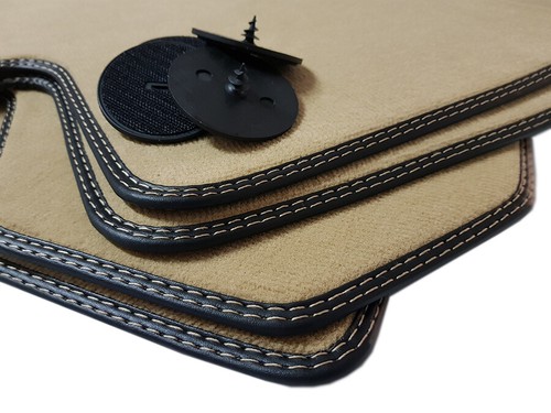 Beige velours fußmatten - velours, für